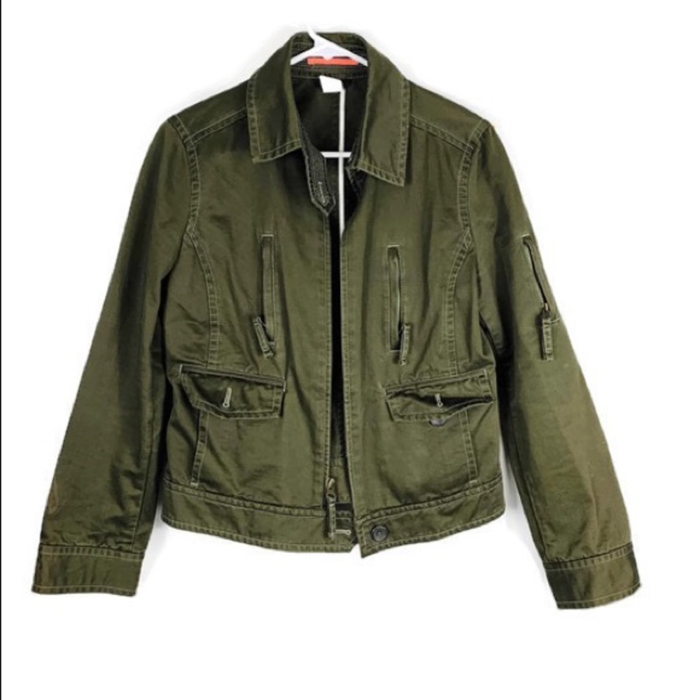 J. Crew size M Women’s Green ZIP Jacket